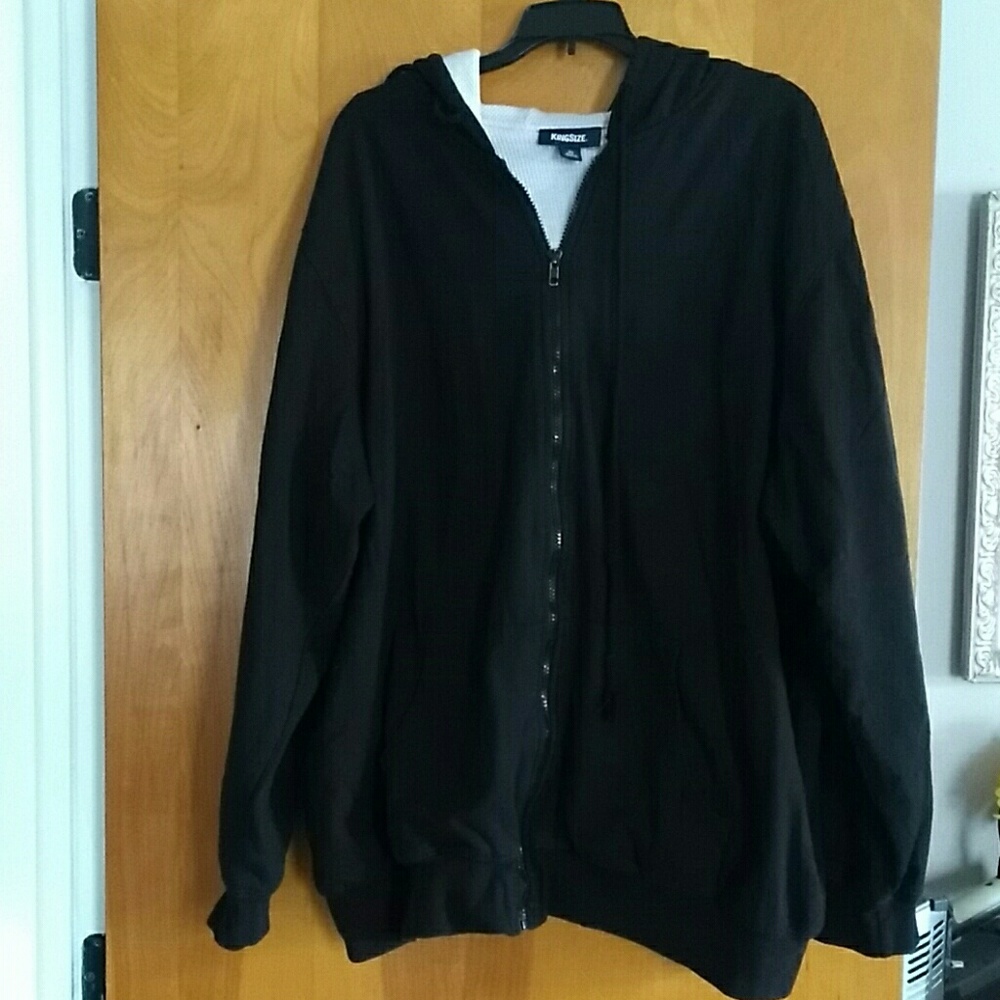 Men's Black zip up hoodie size 2XL